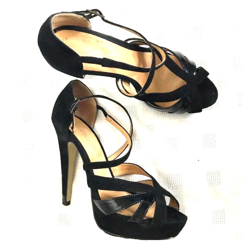 Aldo strappy black pumps